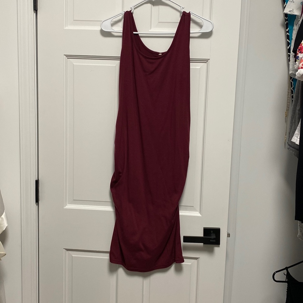 Maternity fitted tank dress